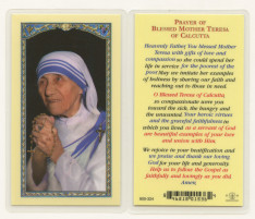 Mother Theresa Prayer Cards Do small things with Great Love (Pack of 10)